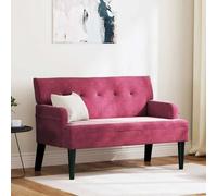 Vidaxl Banc Chesterfield Bordeaux 112 X 65.5 X 75 Cm Velours