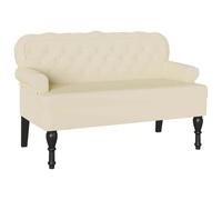 Vidaxl Banc Chesterfield Crème 119.5 X 64.5 X 75 Cm Cuir Synthétique
