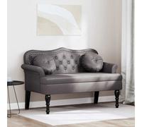 Vidaxl Banc Chesterfield Gris 120,5 X 65 X 75 Cm Cuir Synthétique