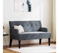Vidaxl Banc Chesterfield Gris Foncé 112 X 65.5 X 75 Cm Velours