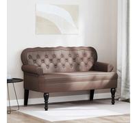 Vidaxl Banc Chesterfield Marron 119.5 X 64.5 X 75 Cm Cuir Synthétique