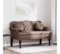 Vidaxl Banc Chesterfield Marron 120,5 X 65 X 75 Cm Cuir Synthétique