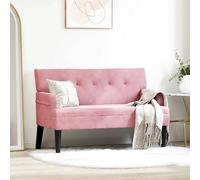 Vidaxl Banc Chesterfield Rose 112 X 65.5 X 75 Cm Velours