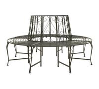 Banc d'Arbre de Jardin Demi-rond 160 cm Acier Terrasse Patio Extérieur vidaXL