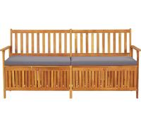 vidaXL Banc coffre avec coussin 170 cm bois massif acacia