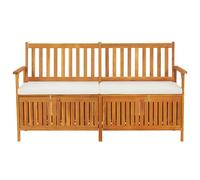 vidaXL Banc coffre avec coussin 170 cm bois massif acacia