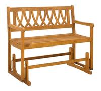 vidaXL Banc coulissant de jardin naturel 110 x 59 x 97 cm, meubles rustiques pour le jardin, siège extérieur, banc en acacia, balancelle, patio, détendez-vous