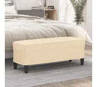 Vidaxl Banc Crème 100x35x41 Cm Tissu