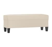 vidaXL Banc Crème 100x35x41 cm Tissu microfibre