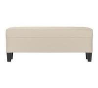 vidaXL Banc Crème 100x35x41 cm Tissu microfibre Crème G