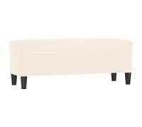 Banc Ottoman Banquette Rembourré Banc de Lit Banc d'Entrée Chambre à Coucher Salon Couloir Intérieur Crème 100x35x41 cm Velours