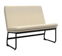 Vidaxl Banc Crème 100x75x76 Cm Tissu