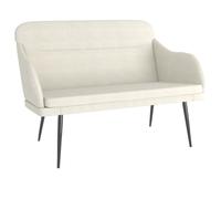 Vidaxl Banc Crème 110x76x80 Cm Velours