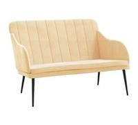 Vidaxl Banc Crème 110x76x80 Cm Velours