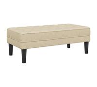 vidaXL Banc Crème 113x57x39 cm en Tissu