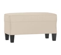 vidaXL Banc Crème 70x35x41 cm Tissu microfibre