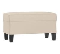 Banc Crème 70x35x41 cm Tissu microfibre