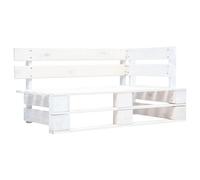 Vidaxl Banc D'angle Palette De Jardin Bois Blanc