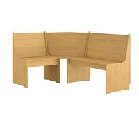 vidaXL Banc d'angle, Siège avec Dossier, Meuble à Manger de Salon Salle de Séjour Intérieur Maison, Bois de Pin Solide Marron Miel