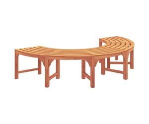 vidaXL Banc d'arbre 4 -Seater 210 x 80 x 45 cm Naturel | Fait en bois d'acacia massif, Pour un confort optimal quand tu es assis, Conçu pour affronter outdoor