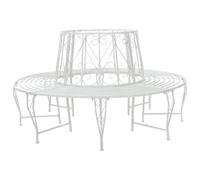 vidaXL Banc d'arbre 8-Nombre de Places Ø 160 x 89 cm Acier
