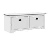 vidaXL Banc de Couloir BODO Blanc 114x40x45 cm, Banc, siège de Couloir, Banc de Rangement, Banc d'entrée, Meuble de Couloir