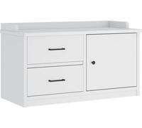vidaXL Banc de couloir SANDNES blanc 87x40x50 cm pin massif