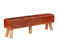 Vidaxl Banc De Gymnastique Marron 160 Cm Cuir Véritable Marron