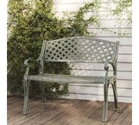 vidaXL Banc de jardin 102 cm Aluminium coulé Vert 317745 Vert G