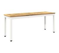 vidaXL Banc de Jardin 108,5 x 35 x 45 cm Bois d'Acacia Massif Blanc