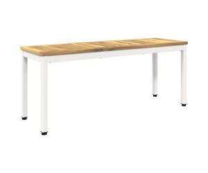 vidaXL Banc de Jardin 108,5 x 35 x 45 cm Bois d'Acacia Massif Blanc