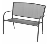 Vidaxl Banc De Jardin 108 Cm Acier Et Maille Anthracite