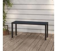 vidaXL Banc de jardin 110 cm Acier et WPC Noir Noir G