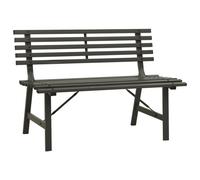 vidaXL Banc de jardin 110 cm Acier Noir