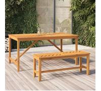 Banc de jardin 150 cm bois massif d'acacia mobilier de jardin vidaXL