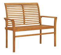 Vidaxl Banc De Jardin 112 Cm Bois De Teck Solide Multicolore