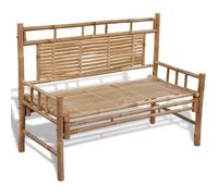 vidaXL Banc de jardin 120 cm en bambou avec dossier Marron G