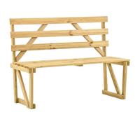 Bois de Pin Imprégné Banc de Jardin 120 cm Patio Terrasse Extérieur vidaXL