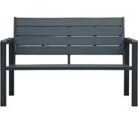 Banc De Jardin 120 Cm Pehd Gris Aspect De Bois Multicolore