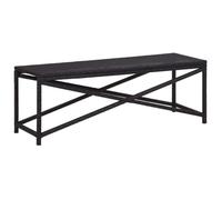 vidaXL Banc de jardin 120 cm Résine tressée Noir 46210