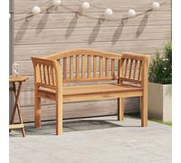 vidaXL Banc Marron 120 x 53,5 x 85 cm Bois de Teck Massif, Banc en Teck Solide pour Jardin et terrasse, Confort Traditionnel, siège en Bois Robuste pour Votre Espace extérieur