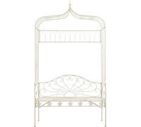 Banc De Jardin 122 Cm Fer Blanc Antique