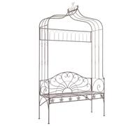 Vidaxl Banc De Jardin 122 Cm Fer Marron Antique Marron