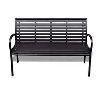vidaXL Banc de jardin 125 cm acier et WPC noir