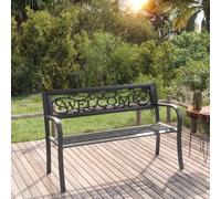 Vidaxl Banc De Jardin 125 Cm Acier Noir