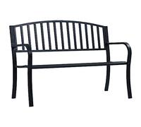 vidaXL Banc de Jardin 125 cm Noir Acier
