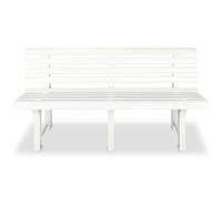 vidaXL Banc de jardin 145,5 cm plastique blanc