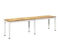 vidaXL Banc de Jardin 161 x 35 x 45 cm Bois d'Acacia Massif Blanc