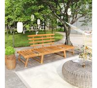 Banc de jardin 2-en-1 190 cm Bois solide d'acacia