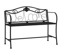 Vidaxl Banc De Jardin 2 Places 104 Cm Noir Acier Noir
